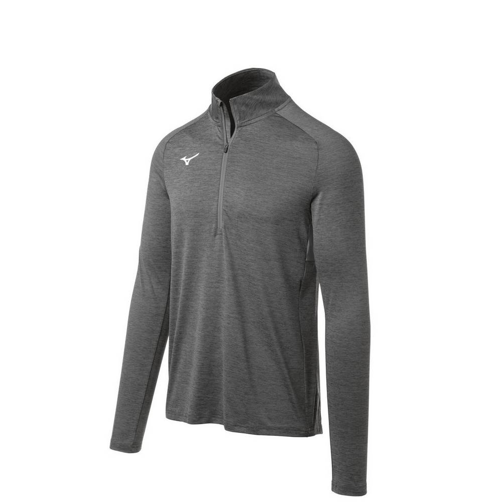 Mizuno Alpha 1/2 Zip - Erkek Pullover - Gri Türkiye (WRKZFV-748)